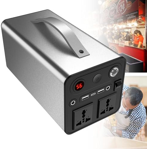 Estación de energía portátil, batería de litio de 90000 mAh, generador electrónico solar de 300 W CA para acampar, explorador de aventuras al aire libre, respaldo de energía de emergencia,Silver