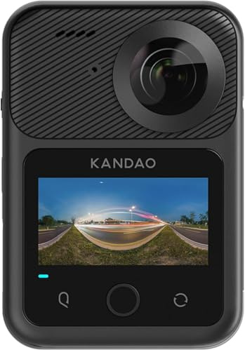 KanDao QooCam 3 Ultra 8K 360 Action Camera, 96MP Waterproof Camera with Dual 1/1.7'' Sensors, 10-Bit Video, GPS, Stabilization for Vlog, Travel, Vlogging, Motorcycle, Adventure & Outdoor Sports