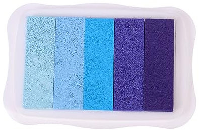 Tofficu 5-Farben-stempelkissen Mit Farbverlauf Für Jungen Und Mädchen Stempelkissen Bastel-Stempel Für Stoff Holz Papier Farbverlauf Ideal Für Kinder
