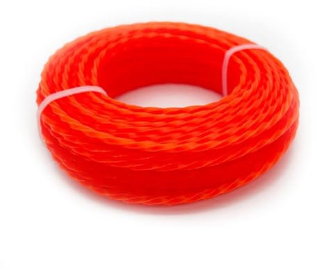 Accesorios for desbrozadoras de Gasolina Cuerda de Corte en Espiral Cuadrada Hilo de Corte de 3,0 mm for Cabezal de desbrozadora