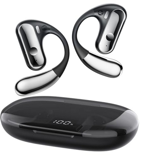 Open Ear Kopfhörer Bluetooth, Kopfhörer Kabellos Bluetooth 5.4 mit 4 Mic ENC, 40h Wiedergabe LED Anzeige Type-C, Wireless IP7 wasserdichte, Hi-Res Wireless Audio Sport Kopfhörer