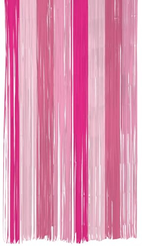 Folat 24317 Rosa Papier Party Dekorationen Party-Vorhang - Perfect Pink - 2 x 1 Meter - Hochzeits Party Dekorationen für Festival, Karneval, Geburtstag deko, Babyparty und Baby Shower Mädchen