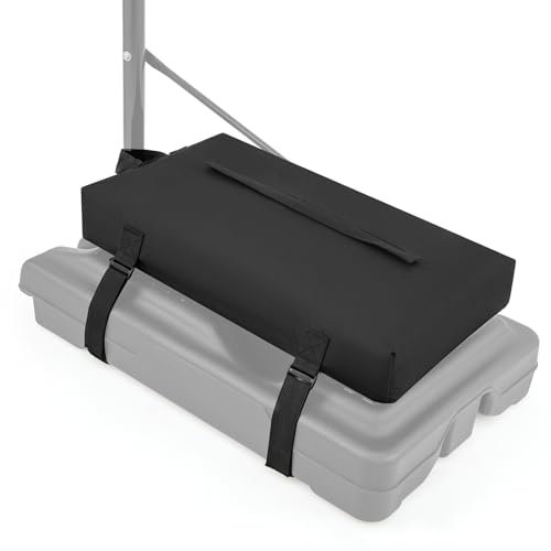 COSTWAY Sandsack für Basketballkorb Ständer, Gewichtssack bis zu 136 KG Sand, beschwerter Bodenanker für Mobile Basketballkörbe, Gewichtsbeutel wasserabweisend, aus Oxford-Gewebe, Schwarz