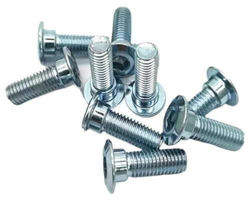 Tuercas de mariposa moleteadas con orificio ciego， Tornillos y pernos for rotor de freno de motocicleta, M8 x 1,25 x 25 mm, acero al carbono 8,8, palanca universal, paquete de 10