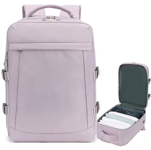 Yankony Bagaglio a Mano 55x40x20 Zaino da Viaggio Ryanair Aereo 44L Borsa da Cabina per Donna Uomo 17.3 Pollici Porta PC Portatili con Tasca Antifurto con Caricatore USB per Scuola Trekking Lavoro