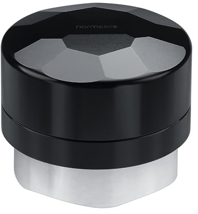 Normcore 53.3mm Gravity Coffee Distributor, Crystal-Cut Top Espresso Leveler with Self-Leveling Base Fits Breville 54mm Portafilters, Gravity Adaptive Coffee Distributor Leveler with Five Blade Base
