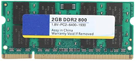 Srliya 2G DDR2 RAM di Memoria per Laptop da 800 MHz, Funzionamento Ad Alta velocità, Prestazioni Stabili, per Scheda Madre, Scheda Madre Compatibile PC2-6400 DDR2, 200pin, Design