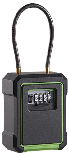 Scatola per chiavi di casa, per interni ed esterni, da appendere alla parete, con combinazione a 3 cifre, chiave di sicurezza