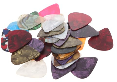 TOYANDONA 32 Stück Teiliges Gitarren Plektrum aus Langlebigem Material Stärken Rutschfest für Gitarre Akustikgitarre Bass und Ukulele Sicher und Fingerfreundlich für Anfänger und Profis