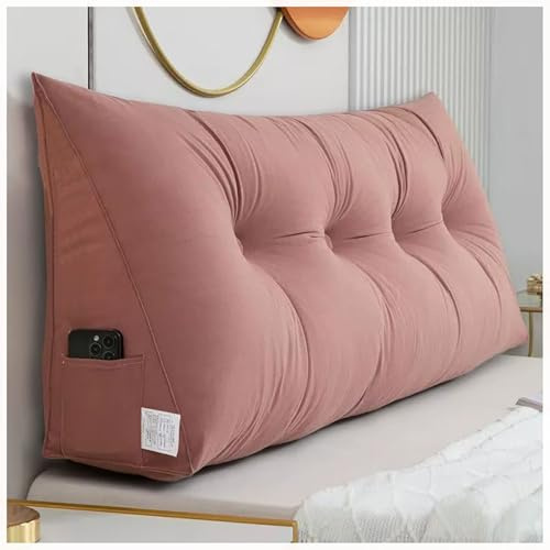UICMNSI Cómodo cojín en Forma de cuña para Cama y sofá. Cojínes de Lectura Triangular con Funda extraíble Lavable y práctico Compartimento Lateral. Reposacabezas y Respaldo en tamaños(@12,100cm/39in)