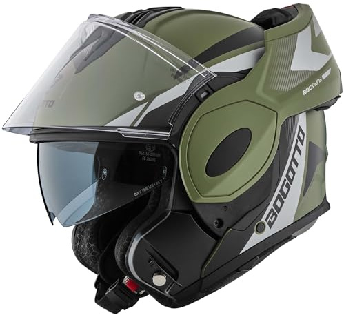 Bogotto FS-X600 Atyr Limited Edition Klapphelm, militärgrün matt, L