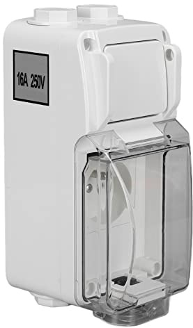MasYosh IP66 Waterproof Wocket, Combinazione di Uscita Dell'interruttore a Levetta ABS 250V 16A, con Copertura e Viti per Workshop di Giardini delle Sale Umide