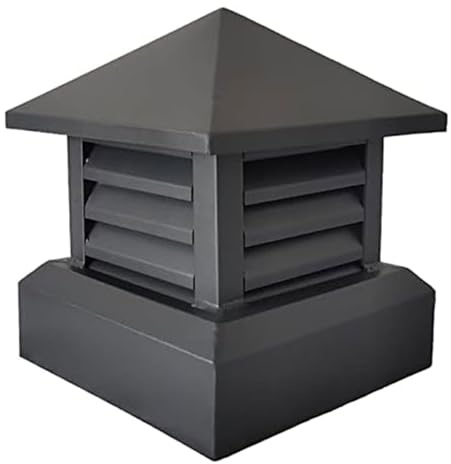 GOFQB Tapas de Conductos de Humos Cuadradas de Aleación de Aluminio Sombrero Chimenea Adecuada para Conductos de Chimeneas Exteriores, Ventilaciones Tejados(40x40cm/15.75x15.75in)