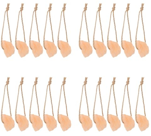 SUPVOX 20pezzi Blocchi di Naturale da Leccare per Capre Sali Minerali Appesi Corda per Bestiame e Animali Domestici Integratori di Microelementi Design da Appendere