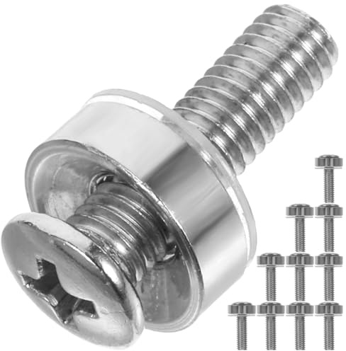 Gatuida 50 Tornillos M5 X 20 de Acero Inoxidable para Montaje en Rack de Servidores, Tuercas Enjauladas Niqueladas Recubrimiento de Zinc, Paquete de 50 Unidades para Gabinetes de Red
