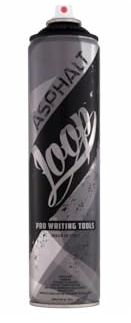 LOOP COLORS ASPHALT - Sprühlack Sprühfarbe Sprühdose Spraydose 600ml - schwarz