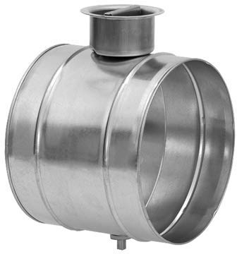 I-sells Metal Ducting Damper 150mm / 6 inch Single Blade Unit | Male spigots will slip inside female spiral duct pipe, Increase or restrict airflow through a duct run