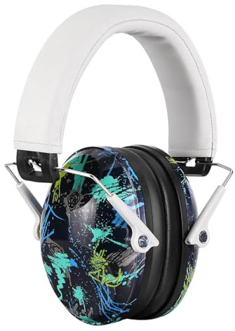 PROHEAR 032 Cuffie Antirumore Bambini,Protezione dell'udito passiva, Paraorecchie Di Sicurezza Regolabile Per Bambini, Ideale Per Fuochi D'Artificio, Concerti, Studio, SNR 28dB-Fascia Bianca