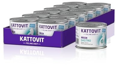 Kattovit - Nourriture Humide gastronomique pour Chats | Nourriture Humide pour Chat pour Soutenir Le système Gastro-intestinal | Aliment Complet dans Une boîte pour Chats Adultes | sans Gluten | 12 x