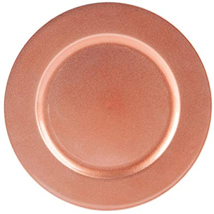 Argon Tableware Plaque métallique Chargeur - soirée de Mariage Gastronomie Table dressée - 33cm - Rose Gold