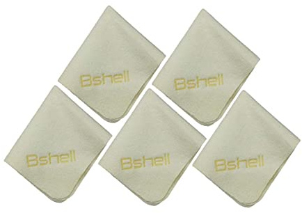 BSHELL，Chamois Cloth for Car,Real Natural Leather，(5 Pack,7x6 inch),Cleaning Cloth for Glasses & Jewelry, Chamois Cloth for Car, Microfiber Cleaning Cloth for Electronics