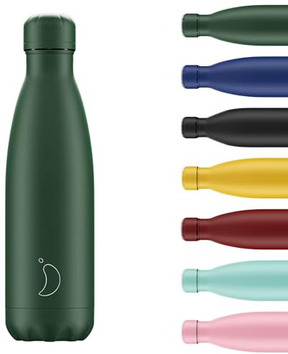 Chilly's Water Bottle - Stainless Steel and Reusable - Leak Proof, Sweat Free - Matte - All Green - 750ml