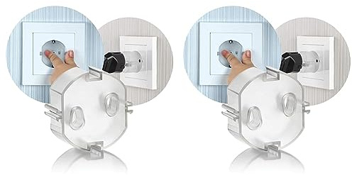reer Steckdosen-Kappe, 5 Stück, transparent, das Original vom Erfinder des Steckdosen-Schutz (Packung mit 2)