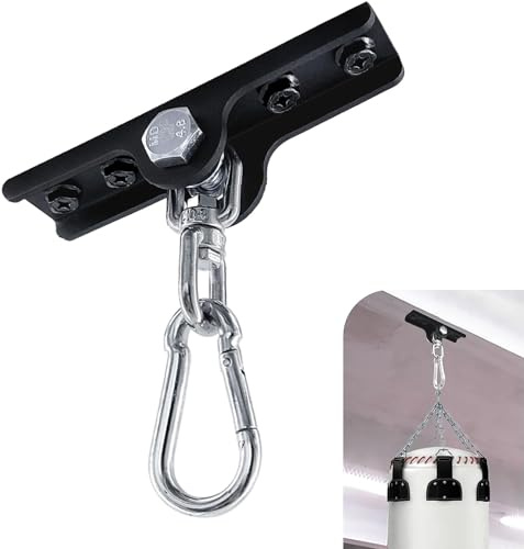 VANROUG Heavy Bag Hanger - Heavy Duty Punching Bag Mount Hanger Bracket,360° Rotation Wall Ceiling Mount Wood Beam Hook for Boxing Muay Thai Training,Aerial Yoga Swing & Hammock