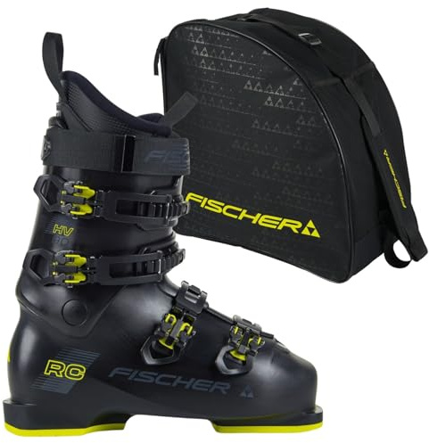 Fischer Skischuhe Skistiefel Alpinskischuhe Alpin-Skistiefel RC One 9.0 - Größe: MP25.5 EU40 - Farbe: gelb - Flex 90 - Einsteiger bis Gute Skifahrer - inkl. Skischuhtasche Alpine Eco