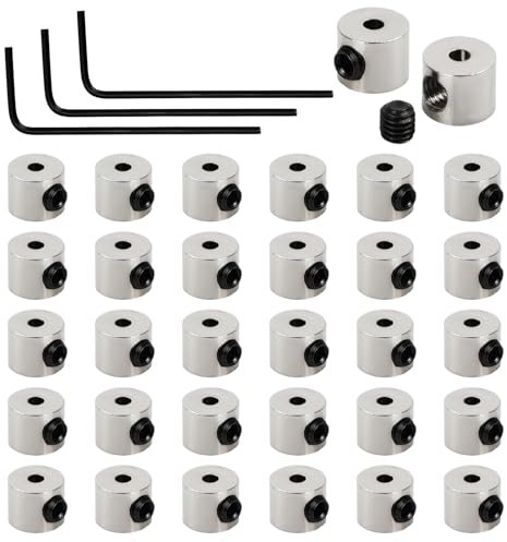 Cozlly 30pcs Pin Lock Keepers, Perno di Chiusura, 6x5mm Perno di Bloccaggio con Chiave Inglese, Ferma Spille Perno Schienale, Locking Pin Back per Badge Spille Gioielli Etichette Nome Artigianato Diy