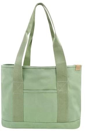 TeeYee Damen Mittelgroß Handtasche Canvas Satchel Tote Bag Schultertasche | Shopper für Bücher,Handbag für Alltag Arbeit,Einkaufstasche für Mädchen