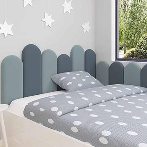 YWQJL Panneaux Muraux Rembourrés Panneau Rembourré 3D Tête De Lit Panneau Mural De Décoration, Déco Murale Chambre À Coucher Tapissée(D,120cm)