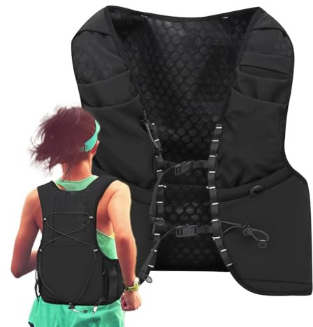 Trinkrucksack-Rucksack, Lauf-Trinkweste-Rucksack - Leichte Tagesrucksackweste - Leichter Tagesrucksack mit Trinksystem zum Wandern, Trailrunning, Radfahren, Rennen für Damen und Herren