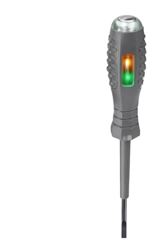 Obesntln Cacciavite rivelatore di corrente, tester di tensione, cacciavite magnetico 2 in 1 con coppia – cacciavite indicatore luminoso per rilevazione di corrente per garage, scuola
