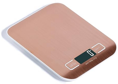 Digital Kitchen Scales - Batteries Included -Rose Gold