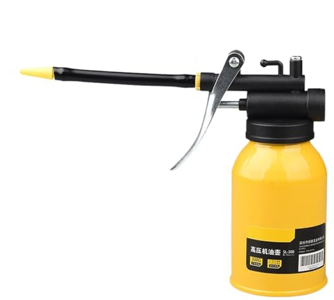 Pzuryhg Ölkanne mit Handpumpe, Metall-Ölkanne mit flexiblem Auslauf, 300 ml Kapazität, Schmieröldosenflasche, PVC und Edelstahl, ideal für Zuhause, Auto, Motorräder