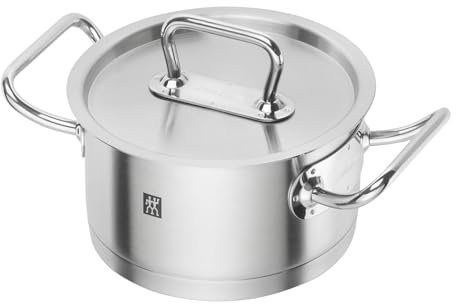 Zwilling Pro S Pentola con coperchio da 16 cm, acciaio inox lucido 18/10 Due manici
