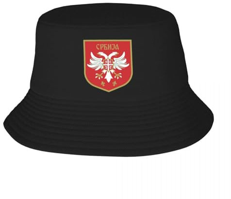 UIOPPIOS Benutzerdefinierte Unisex Serbien Fußball Geschenk Eimer Hut Reise Strand Sommer Camping Hut