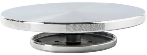 Tortenplatte Drehbar,Töpferscheibe Doppelseitige Töpferscheibe, Aluminium-Drehteller, Töpferräder, die Drehteller-Skulptur bilden, Keramik-DIY-Ton-Werkzeug(B-18cm)