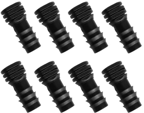 8 Pcs Soaker Hose End Closures, Soaker Leaky Porous Hose Pipe end Bung | Plastic Hoses end Stop Bung, for Standard Automatic Garden Irrigation Pipe, Gardening, Watering Equipment(black)