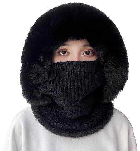 BSYLOO Balaclava Windproof Ski Mask Fleece Hood Winter Warm Hat with Neck Cover Face Cover Mask for Women