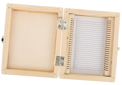 ABOOFAN 25 Objektträger Aufbewahrungsbox Mikroskop Objektträgerbox mit Nummerierten Schlitzen Schützt vor Verkratzen und Bruch | Präparierte Proben, mit Inhaltsblatt und Schutz gegen Reibung, Feine Verarbeitung, Laborbedarf