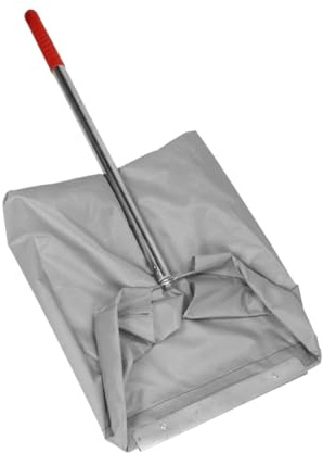 Beaupretty Thicken Garbage Dustpan Long Reinforced Stainless Steel Handle Wind-Resistant Outdoor Sanitation Worker Garbage Bag Efficient Integrated Dustpan