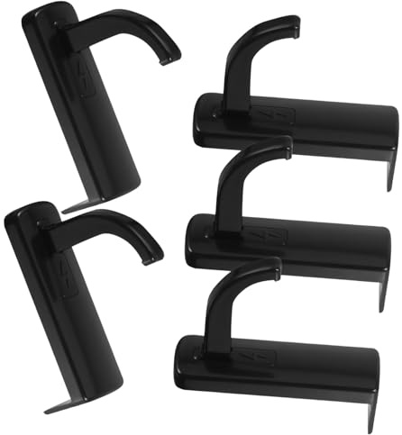 ROMISBABA 5 pezzi Supporto Cuffie da Parete in Plastica Gancio Monitor per Headset Over Ear Organizer Salvaspazio per Scrivania e Accessori Nero