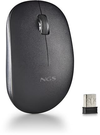 NGS Fog Pro Black - Pack 20 Ratones Inalámbricos Ópticos de 1000 dpi, Interfaz Nano USB, 2 Botones Silenciosos y Rueda de Desplazamiento, Plug and Play, Ambidiestros, Color Negro