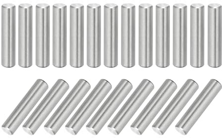QUARKZMAN 66pz 5mm x 22mm, Cilindrica Perno in 304 Acciaio Inox, Spina Centraggio, Perno di Supporto in Metallo, Perni per Produzione Meccanica Industria Installazione Mobili, Argento