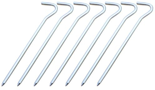 MAGICLULU 6 Stück Zeltzubehör Campingnägel aus Aluminium Leichte Bodenheringe Weiß Stabile Zeltheringe für Feuchten und Harten Boden Wiederverwendbar Windfest