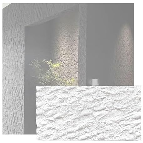 XLIHAWY 3D Wall Panels For Interior Wall Decor, Faux Stone Wall Covering, PU Stone Veneer Accent Brick For Living Room Bedroom TV(White,0.6x1.2m/23.6x47.2in/5pcs)