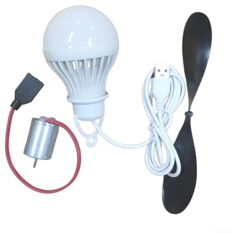 Kit de energía eólica con generador y LED – Juguete educativo DIY para niños – Molinillo de viento para la generación de energía – hélice de metal 18 cm