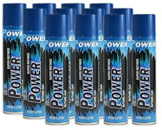 36 x 300ml Universal Feuerzeuggas Nachfüllgas Feuerzeug Butan Gas Butangas inkl. 5 Adapter pro Dose (36)